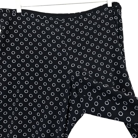 Talbots Size 16 indigo Lifesaver Print Wide-Leg Pants Blue White Nautical - Picture 4 of 8